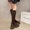 Winter Round Head 2024 Hot Sale Ladies Knee Length Boots Non-slip New Wear Resistant Non-slip Fashion Outdoors Women Shoes