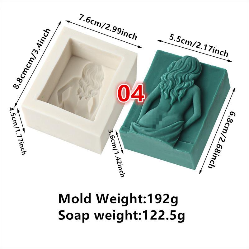 Женское тело Арт Свеча Силиконовые формы Сделай сам Портреты половины тела Резьба Искусство Гипс Ароматерапия Свадебный подарок Ручная работа Декор