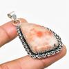 Sunstone Gemstone Handmade 925 Silver Plated Jewelry Pendant 2.08"