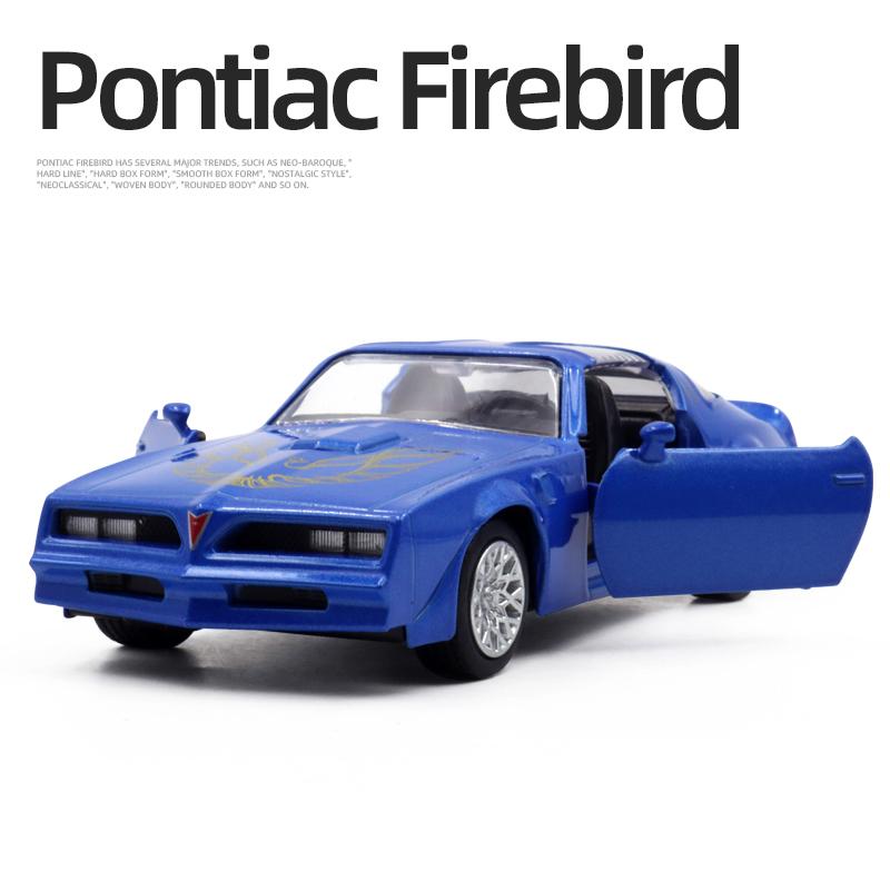ABBE1 1/36 Pontiac Firebird Metal Car Model Toys for Boys Alloy Diecast Pull Back Model Car Collection Vehicle for Kid Gifts Adult Toy