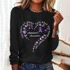 Designer Women's T-shirts Letter Print Pink Ribbon Fall Fashion Long Sleeves T Shirt Casual Loose O-neck Women Clothing Tops