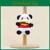 Hamburger Panda Plush Toy Keychain Stuffed Doll Pendant Bag Decoration Kids Gift