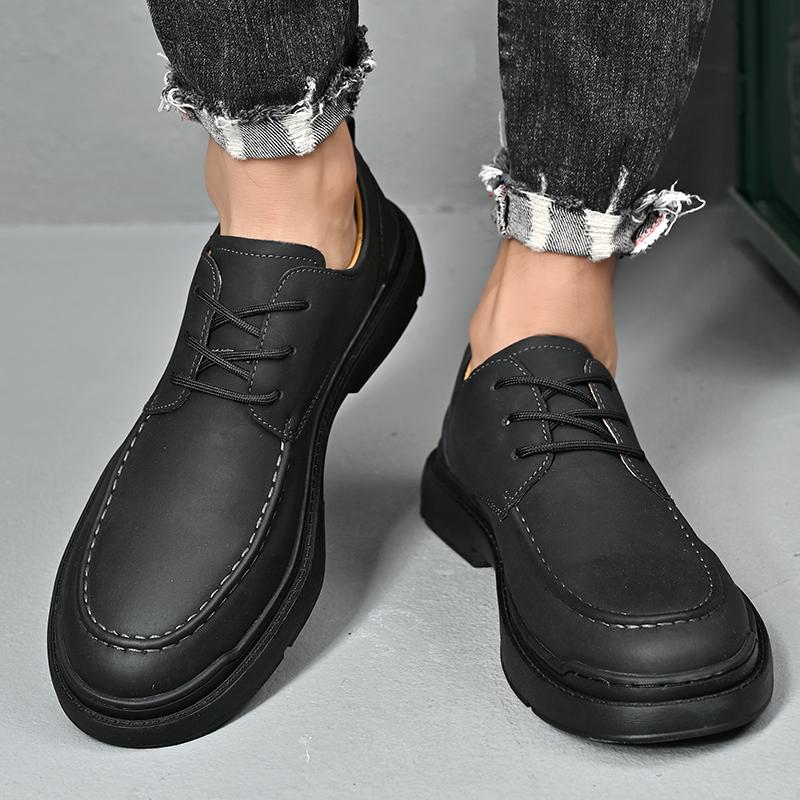 Модные повседневные мужские кожаные туфли в модном минималистичном стиле для отдыха на природе, вечеринки, повседневные, деловые, офисные, молодежные, качественные мужские туфли