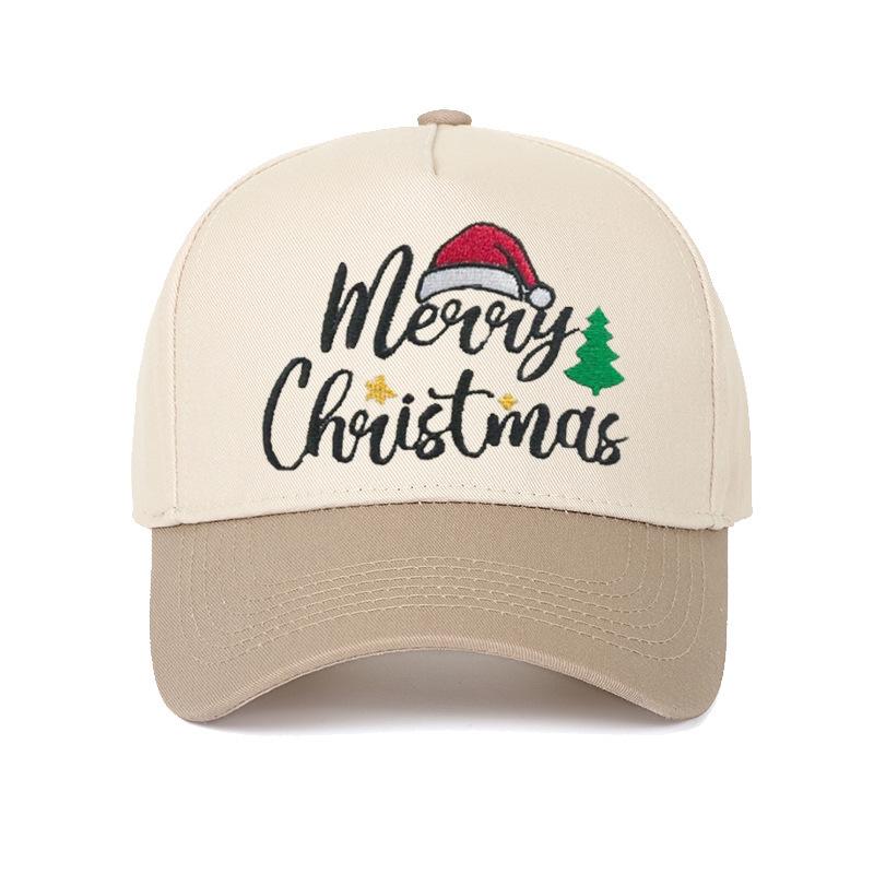 New Christmas themed baseball cap D digital printing snowman sun hat men's sun protection hat