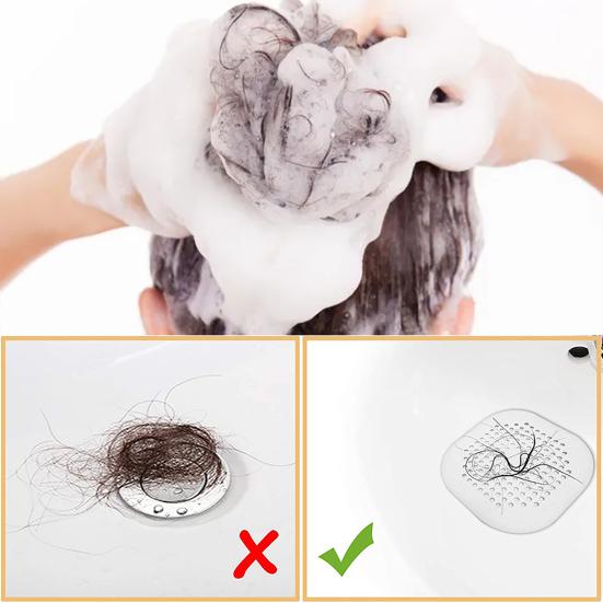 Sink Strainer with Suction Cups Anti-slip Even Mesh Smooth Water Flow Prevents Hair Clogging Non-deforming Drain Filter