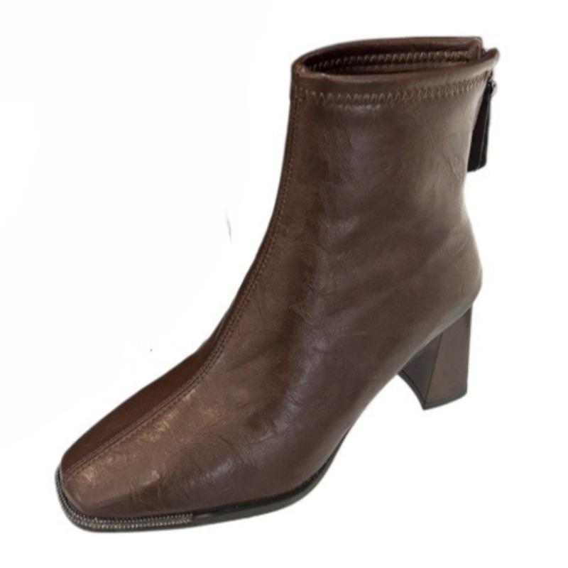 Модные женские ботильоны на толстом каблуке 2025 Дизайнерская элегантная обувь Модные туфли-лодочки Классическая вечеринка Новые тренды Женские ботинки