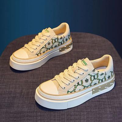 Модная белая женская обувь на шнуровке, спортивная женская обувь, низкие парусиновые кроссовки на высокой платформе, легкие хлопковые, повседневные, летние 2025