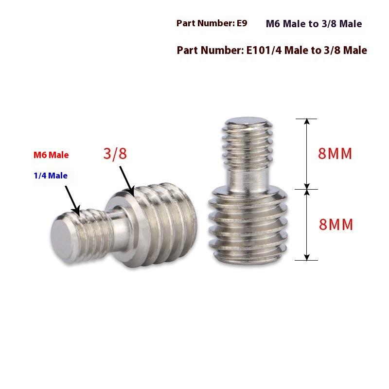 Адаптер крепления винта для камеры 1/4 дюйма (папа) на 1/4 3/8 дюйма (папа) Адаптер винта штатива Резьба для камеры Штатив Монопод Кольцевая лампа