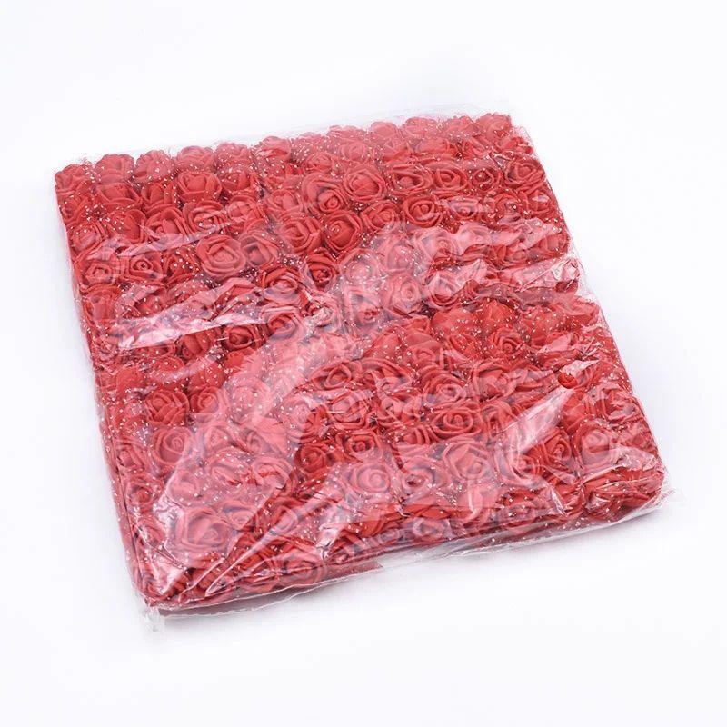 144 шт. Искусственный цветок из пенопластовой пряжи Роза Защита от ультрафиолета для улицы Рождественская садовая арка Венок Свадебный фестиваль Дом своими руками Коробка конфет