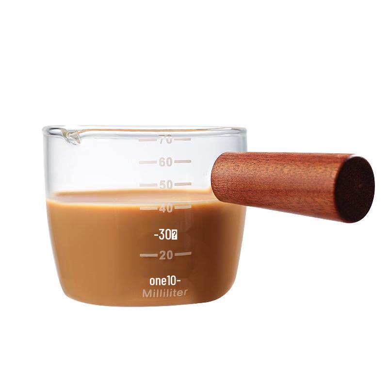 Жаропрочный стеклянный молочник для нагрева на открытом огне - Одинарная ручка, Высокотемпературный, Идеально подходит для горячего молока и лапши быстрого приготовления