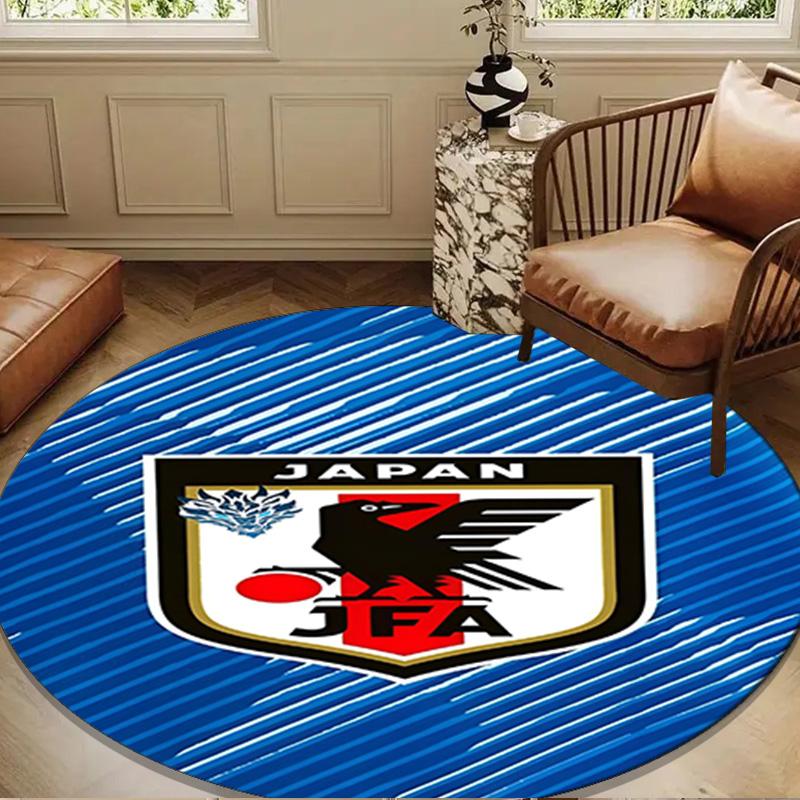 Japan Football Association Emblem Round mat Home Decor, Chair rug For livingroom,Bedroom, doormat home decor Birthday Gift Christmas Gifts