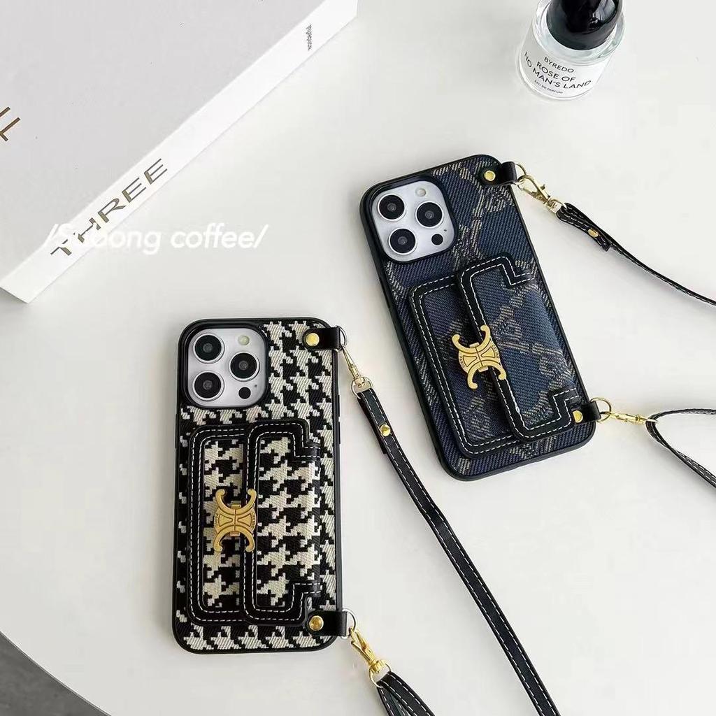 Женский наплечный чехол для телефона и держатель для карт для Apple 15 Pro Max/14 Pro - Защитный с кошельком для монет и слотом для карт.