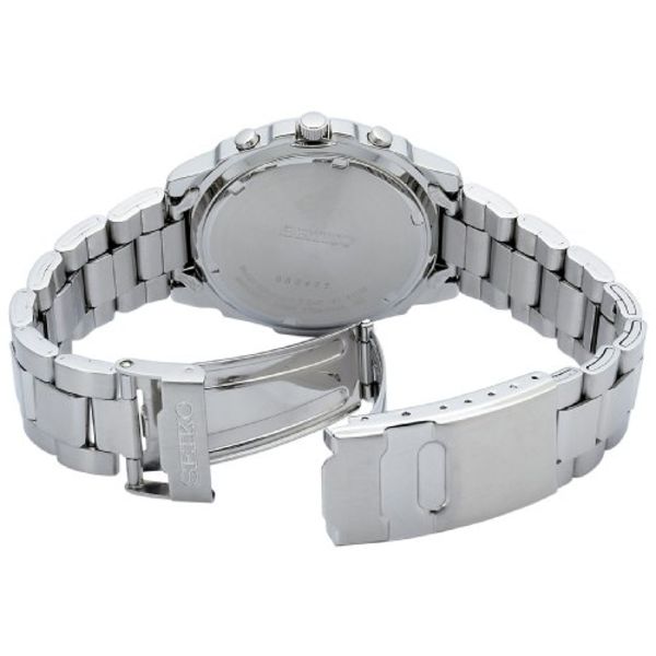 Seiko Часы-хронограф SND191P Oversea's Model, мужские серебряные часы с черным циферблатом, НОВЫЕ