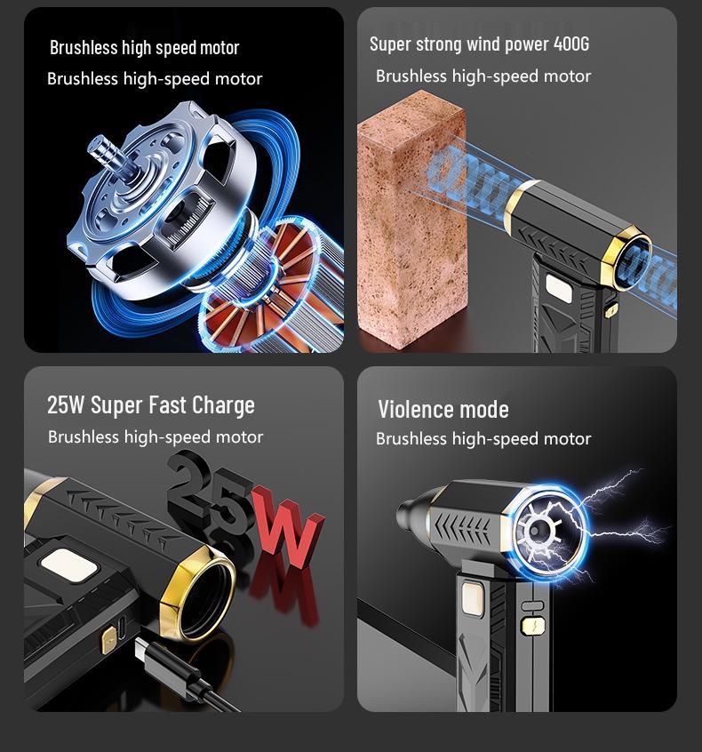 Портативный высокоскоростной ручной вентилятор и фен для кемпинга на открытом воздухе и удаления пыли