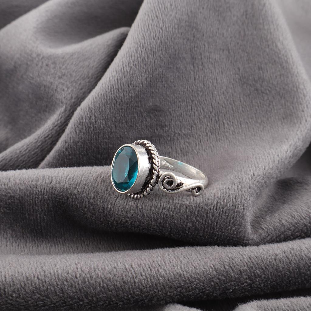 Apatite Handmade Silver Jewelry, 925 Sterling Silver Ring, Handmade Beautiful Gemstone Jewelry, Apatite Ring For Her