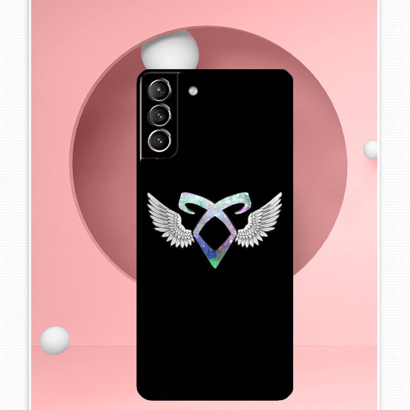 Чехол с логотипом Shadowhunters Angelic Rune для Samsung Galaxy S23 S24 Ultra S8 S9 S10 S22 Plus Note 10 20 Ultra S20 S21 FE