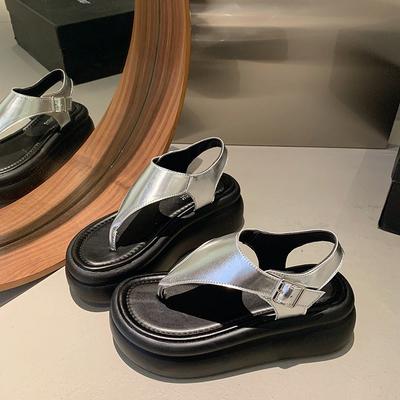 Модные летние женские сандалии Модные сандалии с перемычкой для пальца Повседневные сандалии 2025 Новые римские сандалии для женщин Нескользящие сандалии на платформе Sandalias Mujer