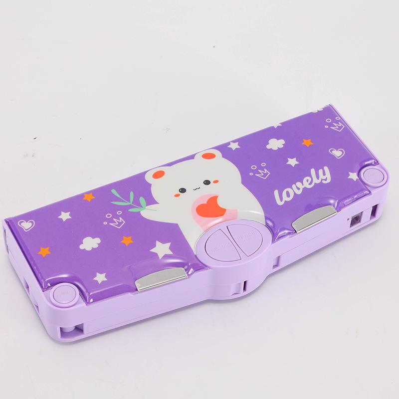 Двусторонний пенал-косметичка «Астронавт» для мальчиков: Многофункциональный, Деформируемый, Большой вместимости с кнопочным механизмом и секретным отделением