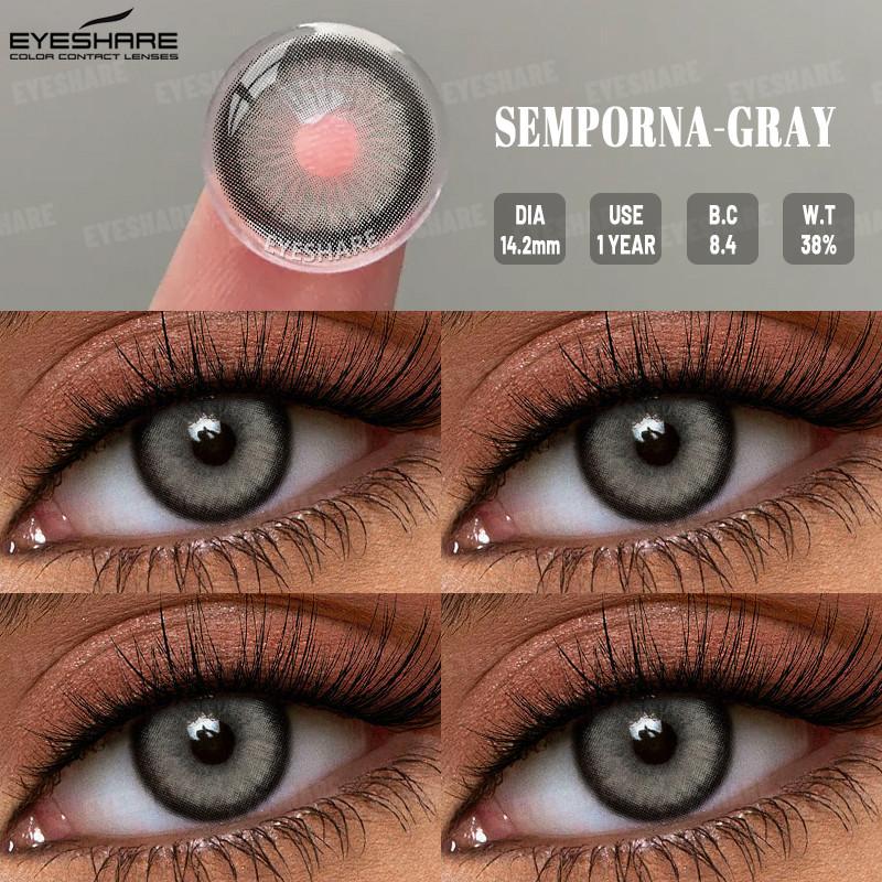 Eyeshare 1 пара цветных контактных линз ESTONIA 14,5 мм большие глаза натуральные линзы для модных глаз голубые линзы зрачки серые