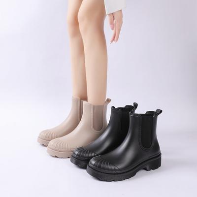 Модная дождевая обувь челси женские резиновые туфли на платформе экологически чистые материалы износостойкие универсальные рабочие водонепроницаемые туфли женские