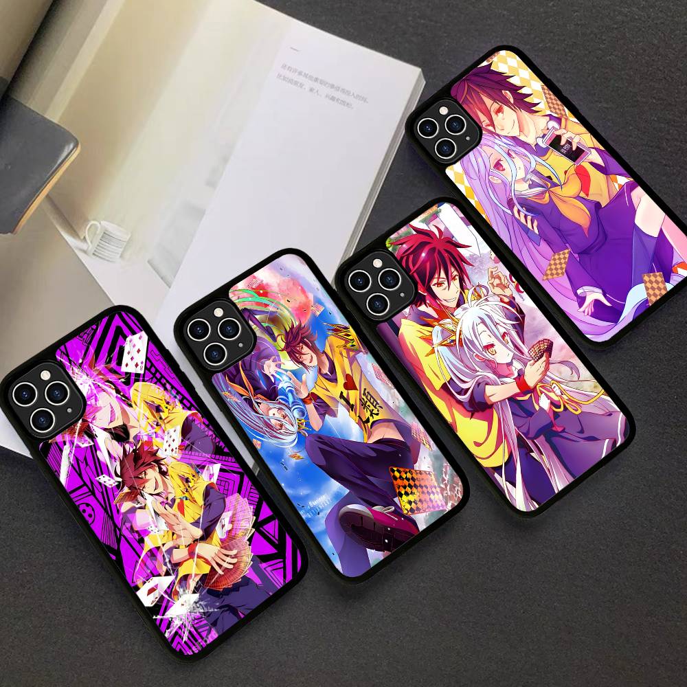 N-No Game No life Phone Case Silicone PC+TPU For For iPhone 11 12 13 14 15 16 Plus Pro Max Cover