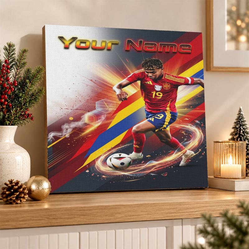 Lamine Yamal Custom Name Text 5D Diamond Painting Kit DIY Full Drill Diamond Art Decoration