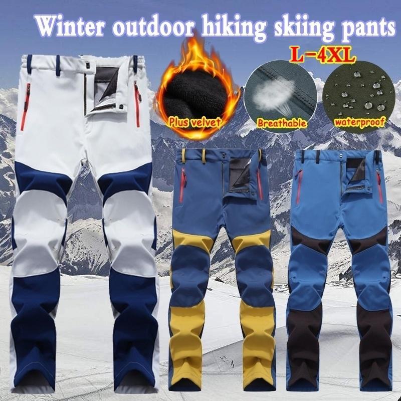Men's Trekking Autumn/Winter Winter Fleece Climbing Long Pants Fishing Hiking Pants Warm Trousers
