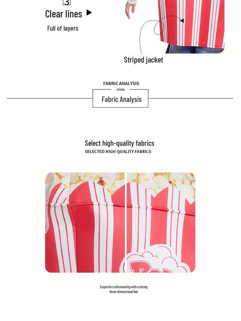 Костюм для косплея аниме-куклы на Хэллоуин для выступления с попкорном