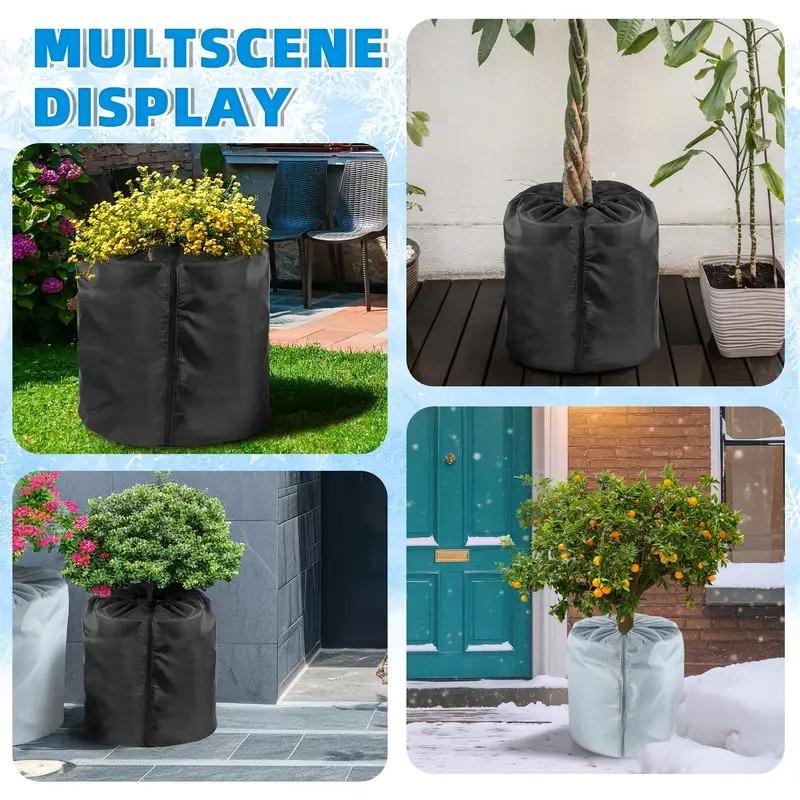 Reusable Plant Frost Cover Winter Protection Bag with Drawstring Cold Resistant Bug Proof Garden Blanket for Trees Shrubs Palms