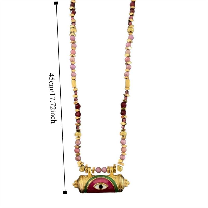 Devil's Eye Metal Chain Necklace Weave Punk Gothic Necklace Devil's Eye Necklace Women Party