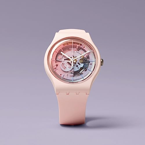 Swatch FLEETINGLY PINK PAY! Wristwatch SO32P103-5300 Pink