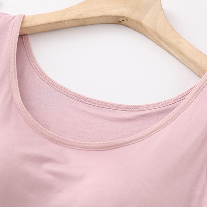 Женская майка с подкладкой на груди и широкими бретелями, универсальная верхняя одежда, нижнее белье, открывающее ключицы, без рукавов для лета