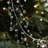 Artificial Christmas Tree Beads Chain Clear Fishing Line Pearls Chain  Party Favors
