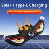 Upgrade Car Solar Energy Warning Light Devil Eyes USB Dual-Use LED Car Light Universal Rechargeable Color Changing Warning Light
