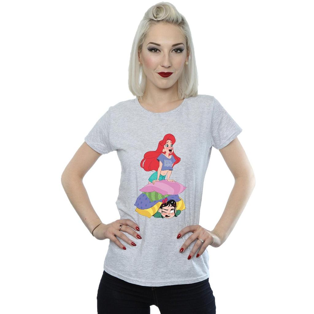 Disney Womens/Ladies Wreck It Ralph Ariel And Vanellope Cotton T-Shirt