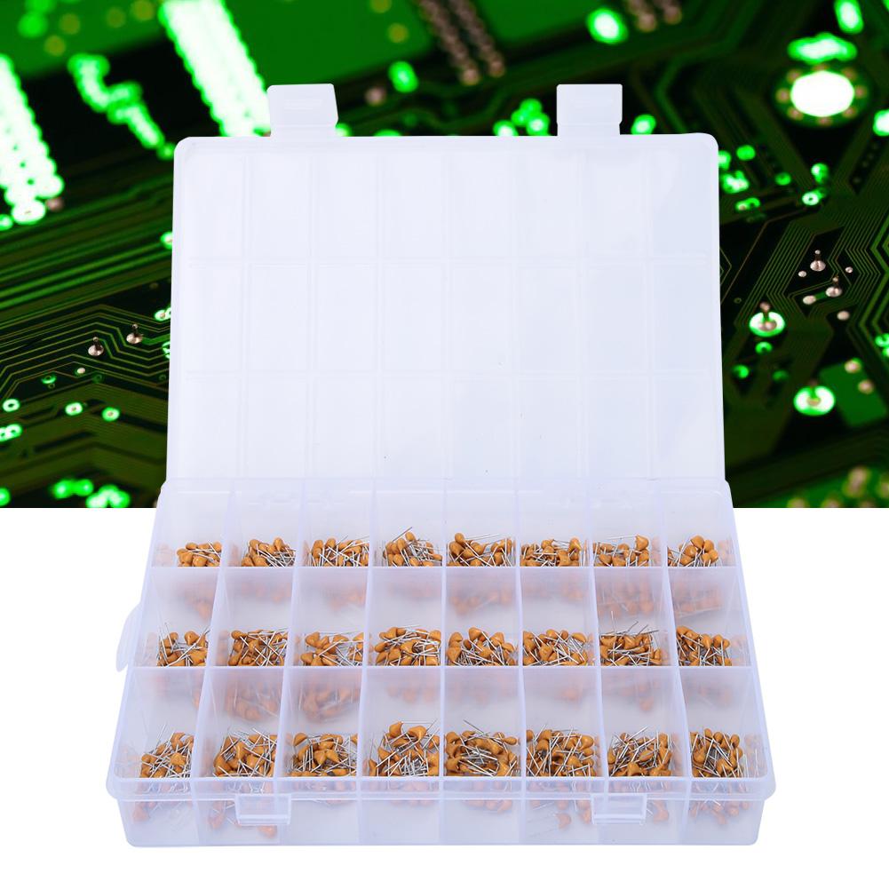840PCS 24 Values 0.1UF 47NF Monolithic Multilayer Ceramic Capacitor Assortment Kit