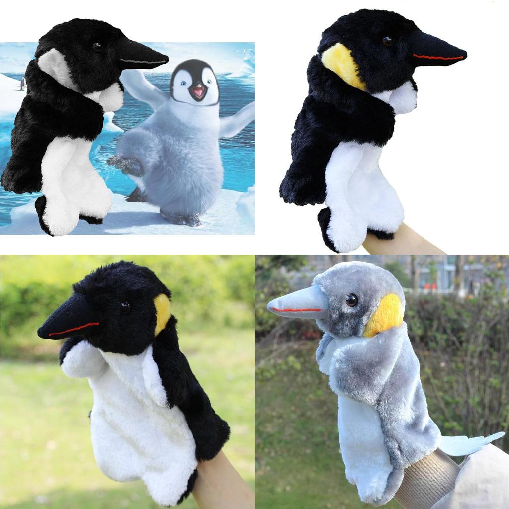 Пушистый пингвин ручная кукла оптом плюшевая игрушка для детей и взрослых