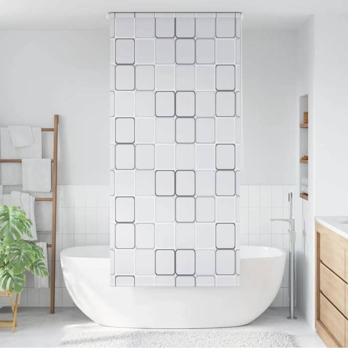 VidaXL Store Roulant De Douche 80x240 Cm Carré Rideaux De Douche Salle De Bain 142847
