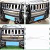 Stainless Steel Honeycomb Mesh Grill Spoiler Bumper Vent fit for Hummer H3 2005-2009,Vent Mesh Grille Accent Trim Cover