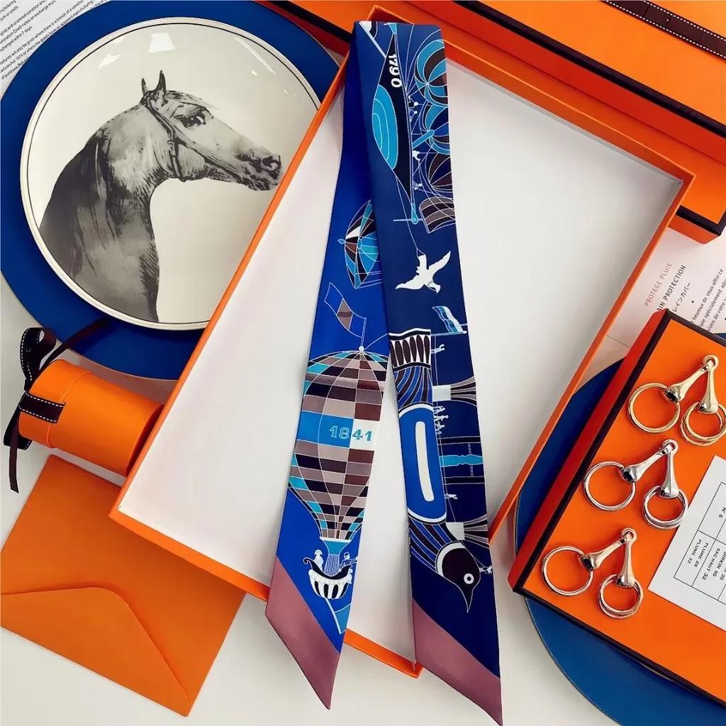 100% Mulberry Silk Ribbon Long Hair Bows Scarf Headscarf Fashion Hair Ties Ribbons Multifunctional Headband Bandana Hair