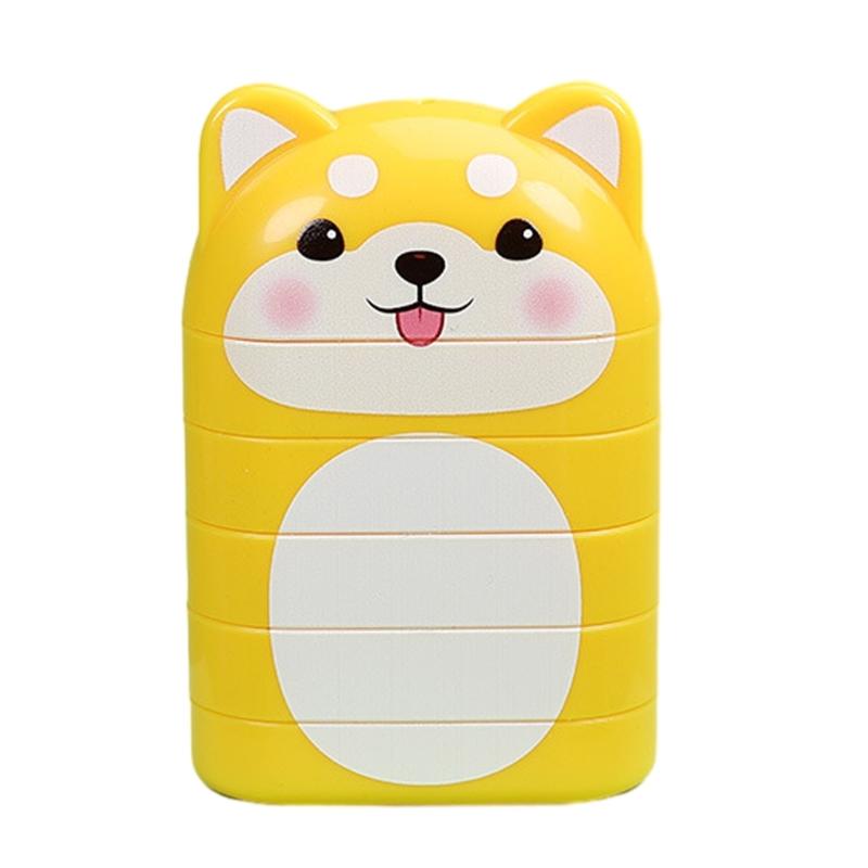 Персонализированный штамп с именем, изготовленный на заказ гравированный именной оттиск, многослойный узор, безопасный и простой в использовании штамп в форме мультяшного персонажа