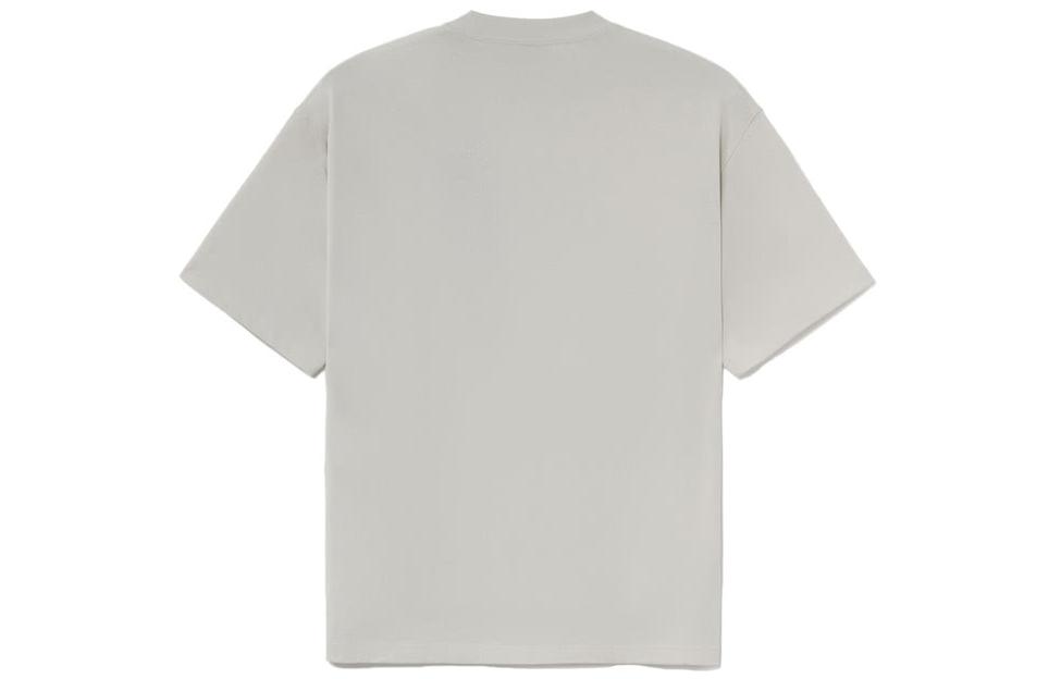 Li Ning T Shirts Men's Pearl White Crew Neck Moderate Straight Fit AHSS207-1