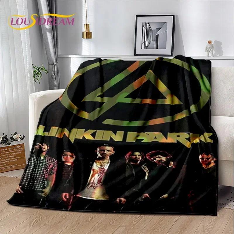 Retro Linkin Park D Flannel Throw Blanket for Bed Sofa Picnic Perfect for Outdoor Leisure and Gifting