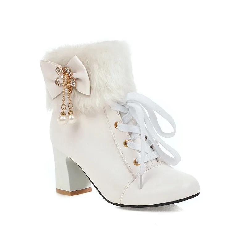 Модные женские ботинки, удобные теплые женские зимние ботинки 2024 года, горячая распродажа, износостойкие нескользящие женские туфли на высоком каблуке Botas Mujer