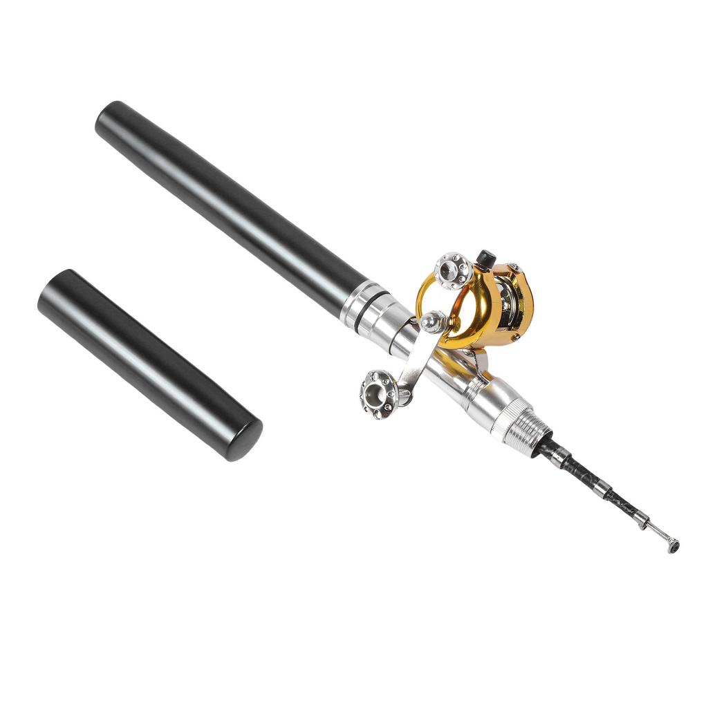 Miniature Pen Fishing Rod Portable Size Fishing Pole with Reel Wheel for Outdoor