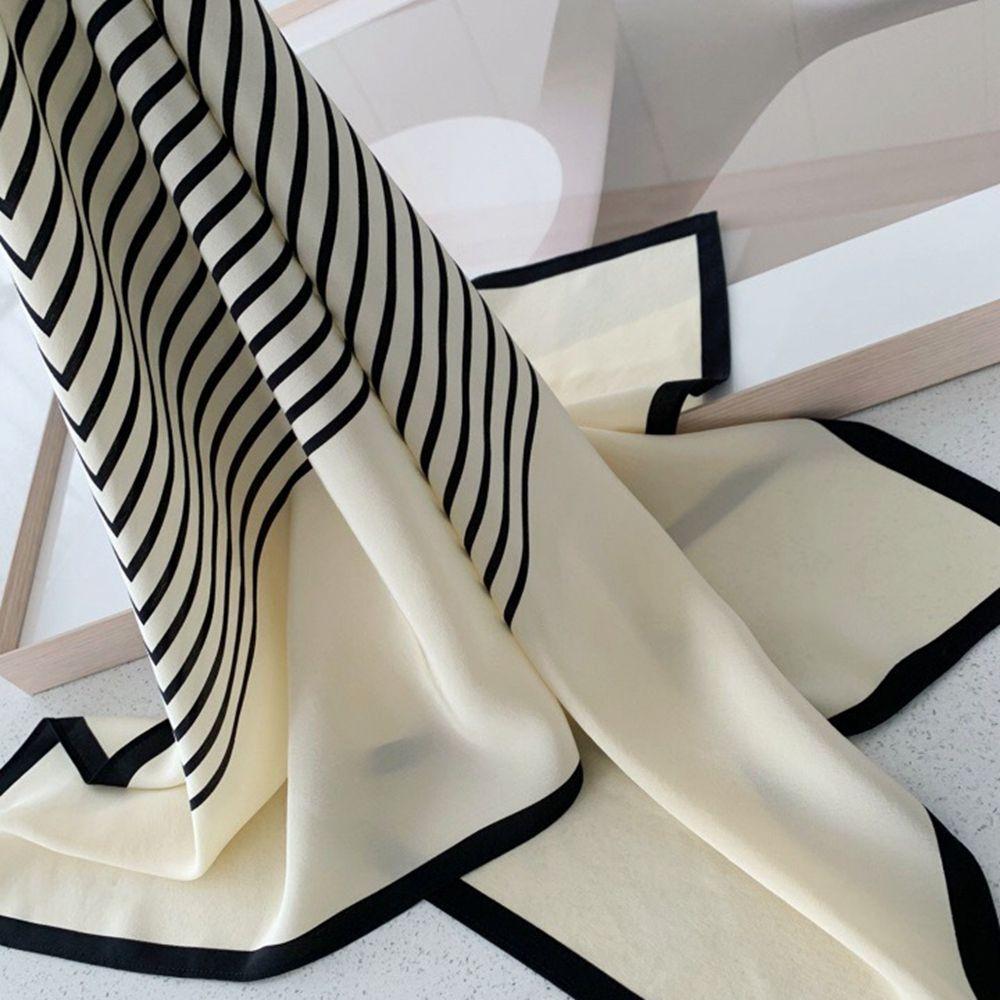 Accessories Bag Decoration Wraps Striped Korean Style Scarves Printed Scarf Silk Scarf Female Shawl