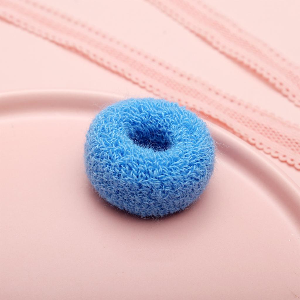 Pack Terry Cloth Cotton Elastic Stretchy Fuzzy Wide Thick Hair Ties Scrunchies  Ring Loop Hair Holder Hair Accessories for Women