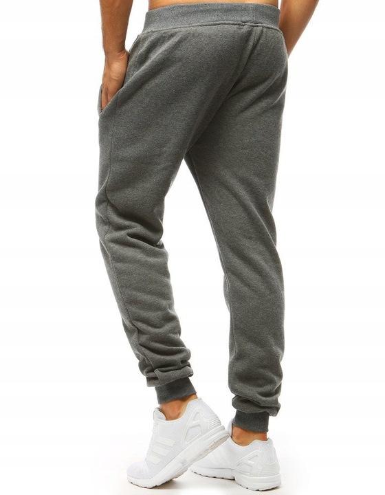 Męskie Spodnie Dresowe Joggery Szare Ux2396-Xl
