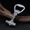 Vintage Nordic Viking 316L Stainless Steel Thor Hammer Mjolnir Bottle Opener Scandinavian Corkscrew Tool Gifts Dropshipping