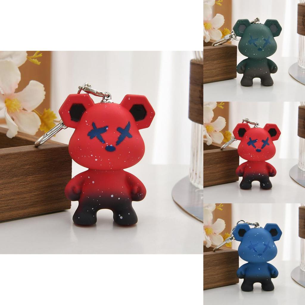 Acrylic Starry Bear Chameleon Keychain With Color Change Effect For Gifts And Travel